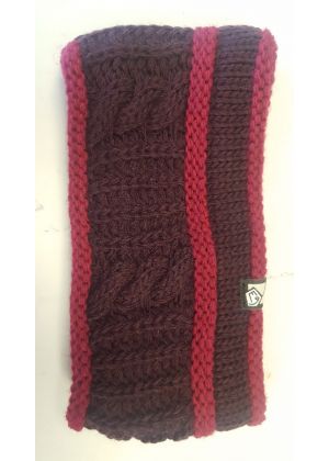 E9 - Fascia lana maglia grossa interno pile Braid - Violet