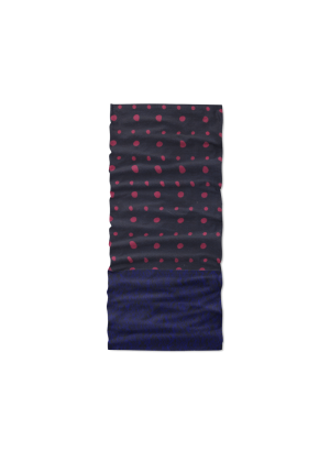 4FUN - Scalda collo scarf 8 in 1 in Polartec e Micro fibra - Dots Blue