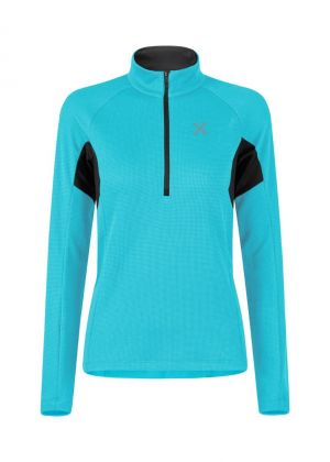 MONTURA - Maglia donna mezza zip Thermic 4 - Turchese