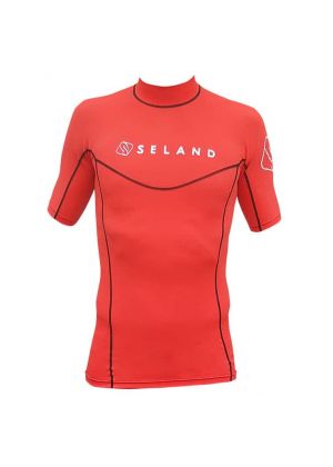 SELAND - T-Shirt manica corta sotto muta 1 mm Elastan - Rosso