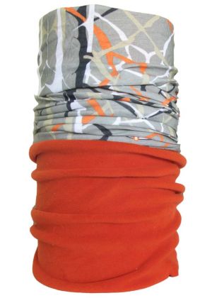4FUN - Scalda collo scarf 8 in 1 in Polartec e Micro fibra - colore Net Beige