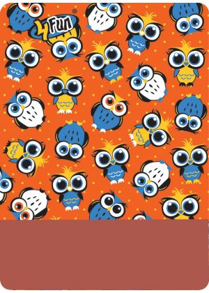 4FUN - Scalda collo scarf 8 in 1 in Polartec e Micro fibra per bambini - colore Owl Orange