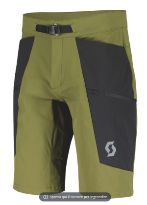 SCOTT - Pantalone corto uomo con tasca Explorair Tech - Verde