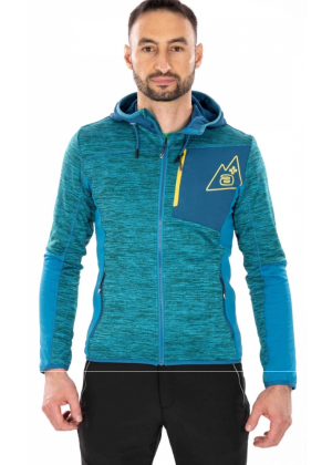 ALPENPLUS - Felpa uomo full zip stretch termica multisport 